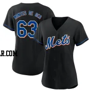 Bryce Montes de Oca Women's New York Mets Black Authentic 2022 Alternate Jersey