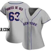 Bryce Montes de Oca Women's New York Mets Gray Authentic Road Jersey