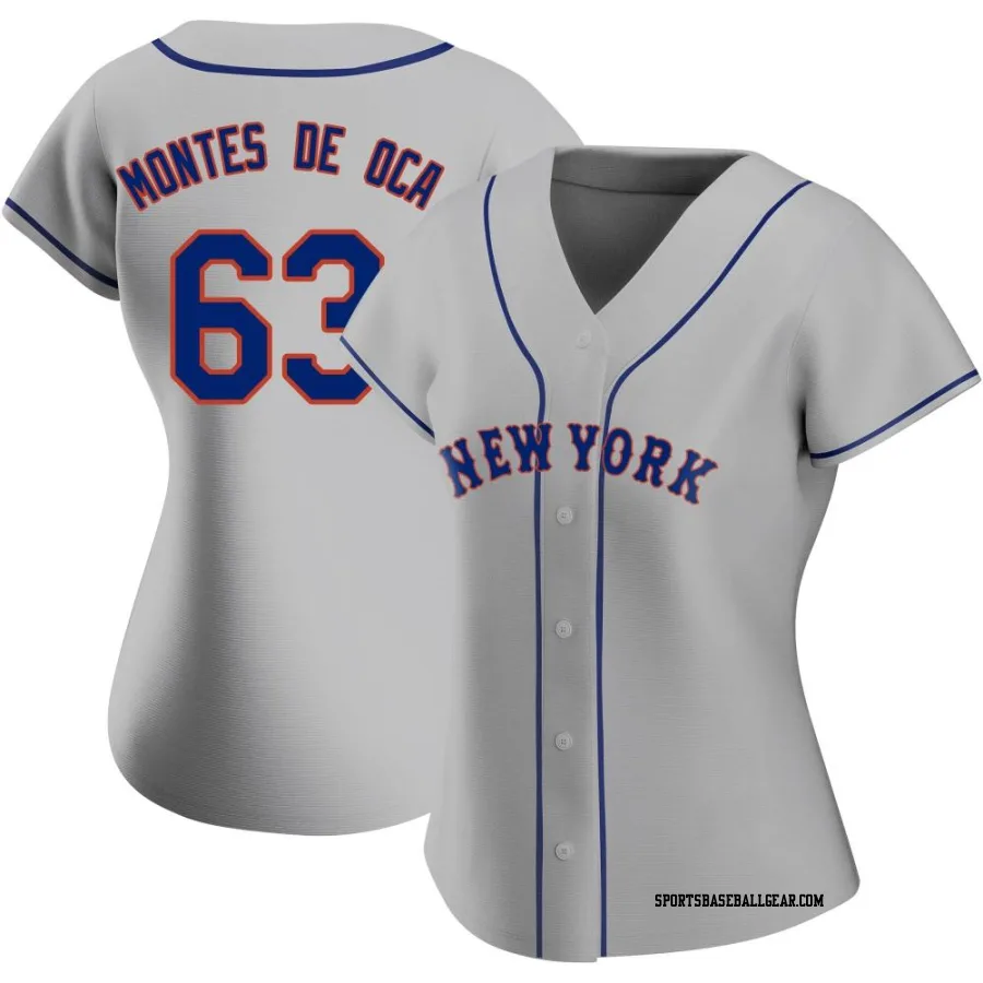 Bryce Montes de Oca Women's New York Mets Gray Authentic Road Jersey