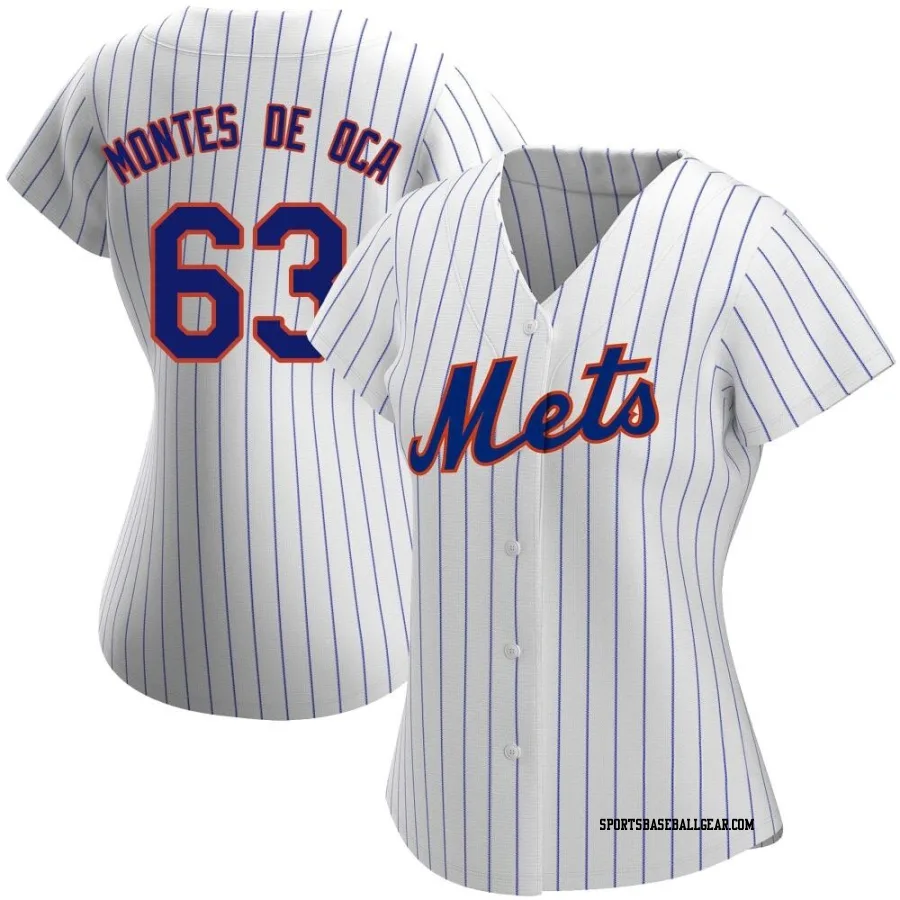 Bryce Montes de Oca Women's New York Mets White Authentic Home Jersey