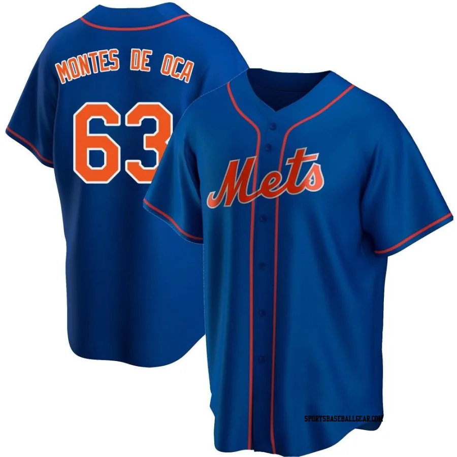 Bryce Montes de Oca Youth New York Mets Royal Replica Alternate Jersey