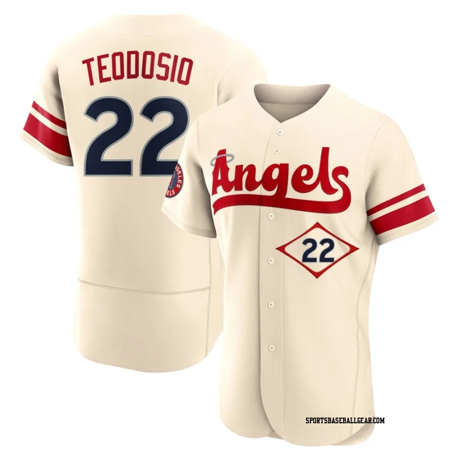 Bryce Teodosio Men's Los Angeles Angels Cream Authentic 2022 City Connect Jersey