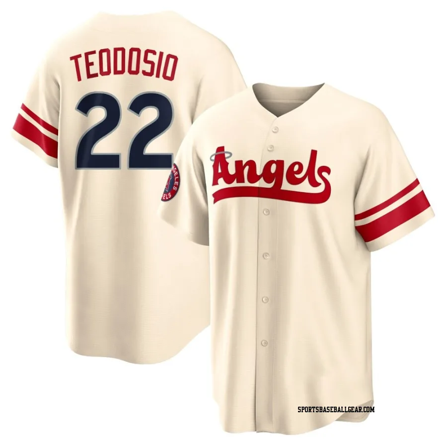 Bryce Teodosio Men's Los Angeles Angels Cream Replica 2022 City Connect Jersey