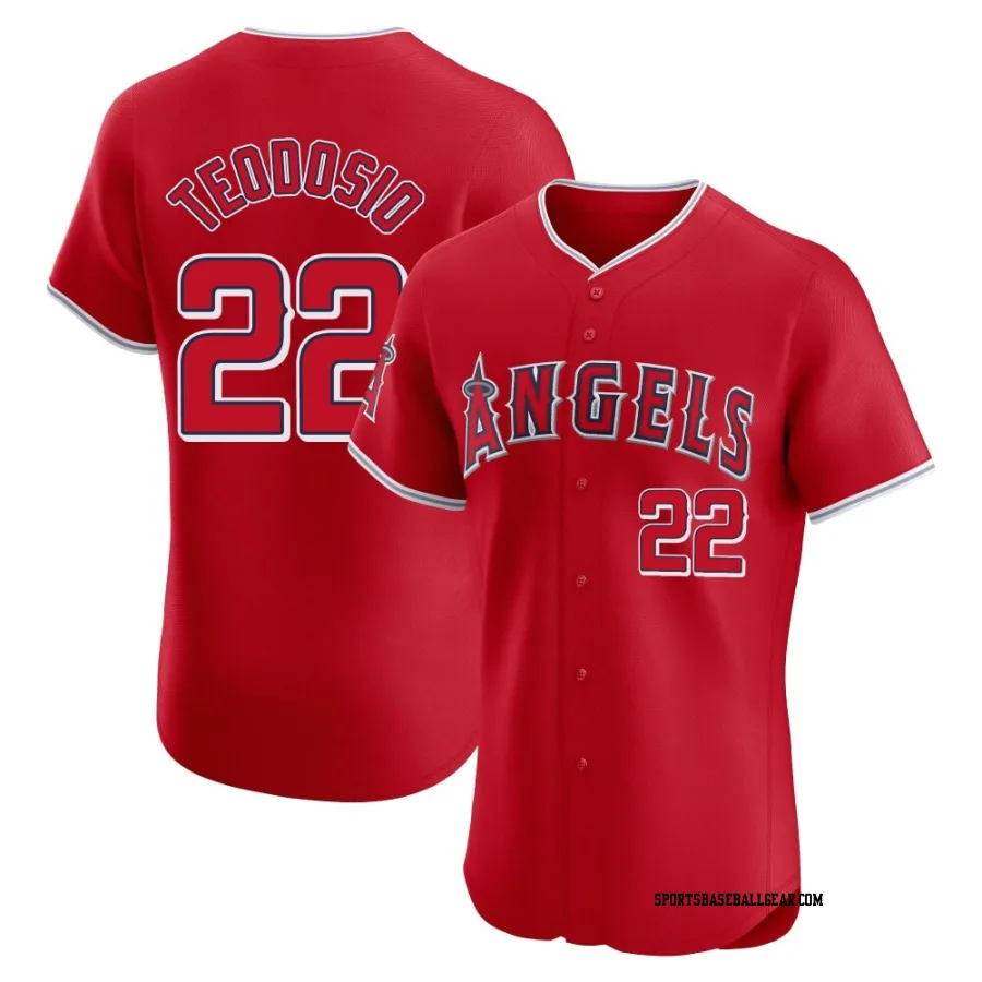 Bryce Teodosio Men's Los Angeles Angels Red Elite Alternate Jersey