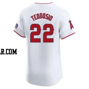 Bryce Teodosio Men's Los Angeles Angels White Elite Home Patch Jersey