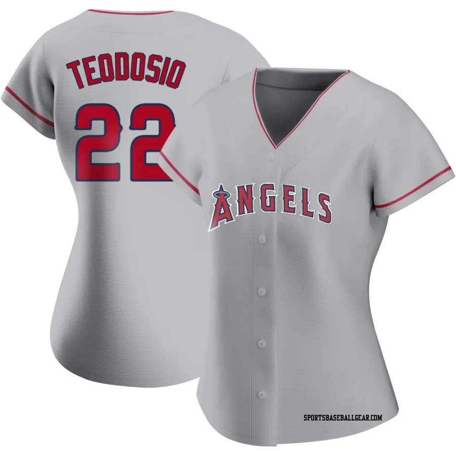 Bryce Teodosio Women's Los Angeles Angels Authentic Silver Road Jersey