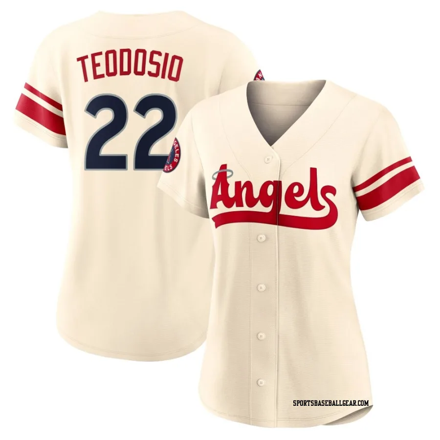 Bryce Teodosio Women's Los Angeles Angels Cream Authentic 2022 City Connect Jersey