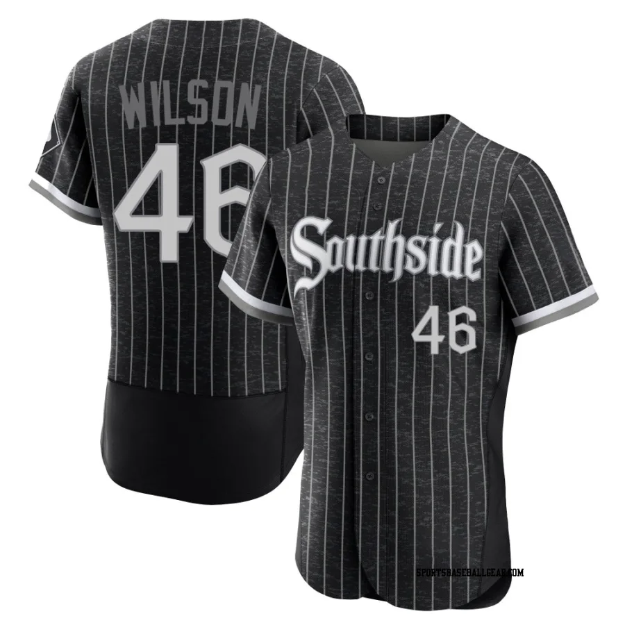 Bryse Wilson Men's Chicago White Sox Black Authentic 2021 City Connect Jersey