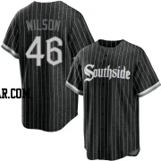 Bryse Wilson Men's Chicago White Sox Black Replica 2021 City Connect Jersey