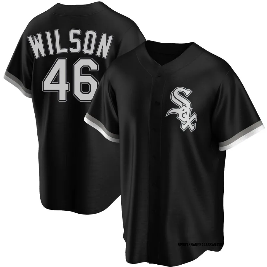 Bryse Wilson Men's Chicago White Sox Black Replica Alternate Jersey