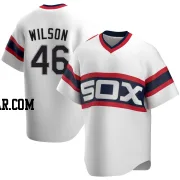 Bryse Wilson Men's Chicago White Sox White Replica Cooperstown Collection Jersey