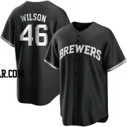 Bryse Wilson Men's Milwaukee Brewers Black/White Replica Jersey