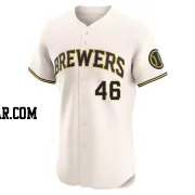 Bryse Wilson Men's Milwaukee Brewers Cream Elite Home Jersey