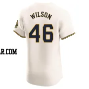 Bryse Wilson Men's Milwaukee Brewers Cream Elite Home Jersey