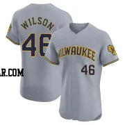 Bryse Wilson Men's Milwaukee Brewers Gray Elite Road Jersey