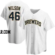 Bryse Wilson Men's Milwaukee Brewers White Replica Home Jersey