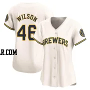 Bryse Wilson Women's Milwaukee Brewers Cream Limited Home Jersey