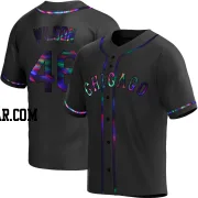 Bryse Wilson Youth Chicago White Sox Black Holographic Replica Alternate Jersey