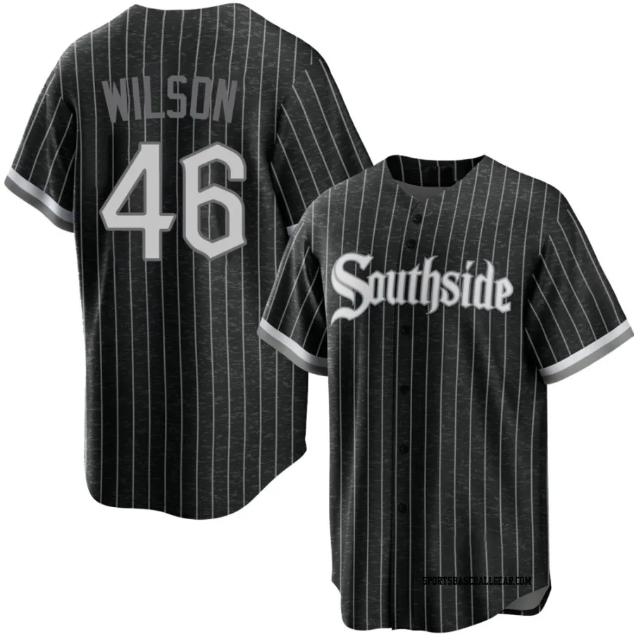 Bryse Wilson Youth Chicago White Sox Black Replica 2021 City Connect Jersey