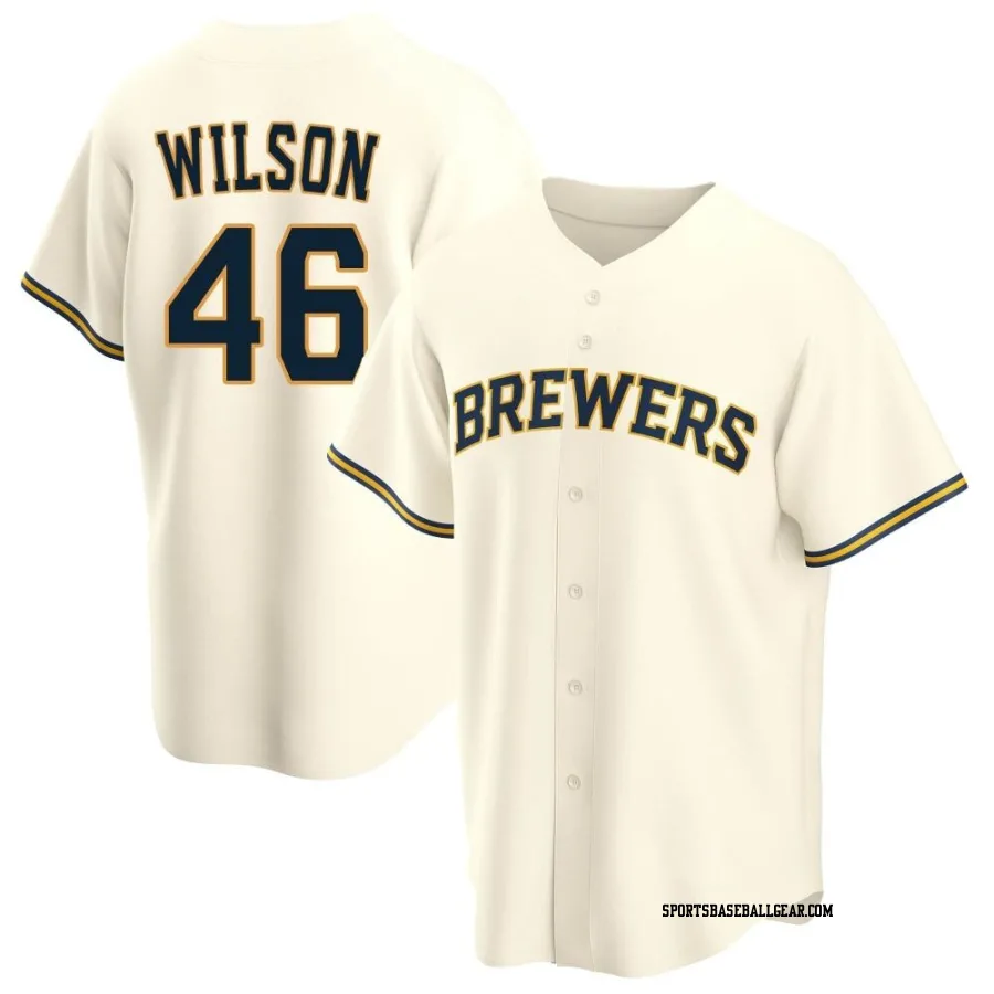 Bryse Wilson Youth Milwaukee Brewers Cream Replica Home Jersey