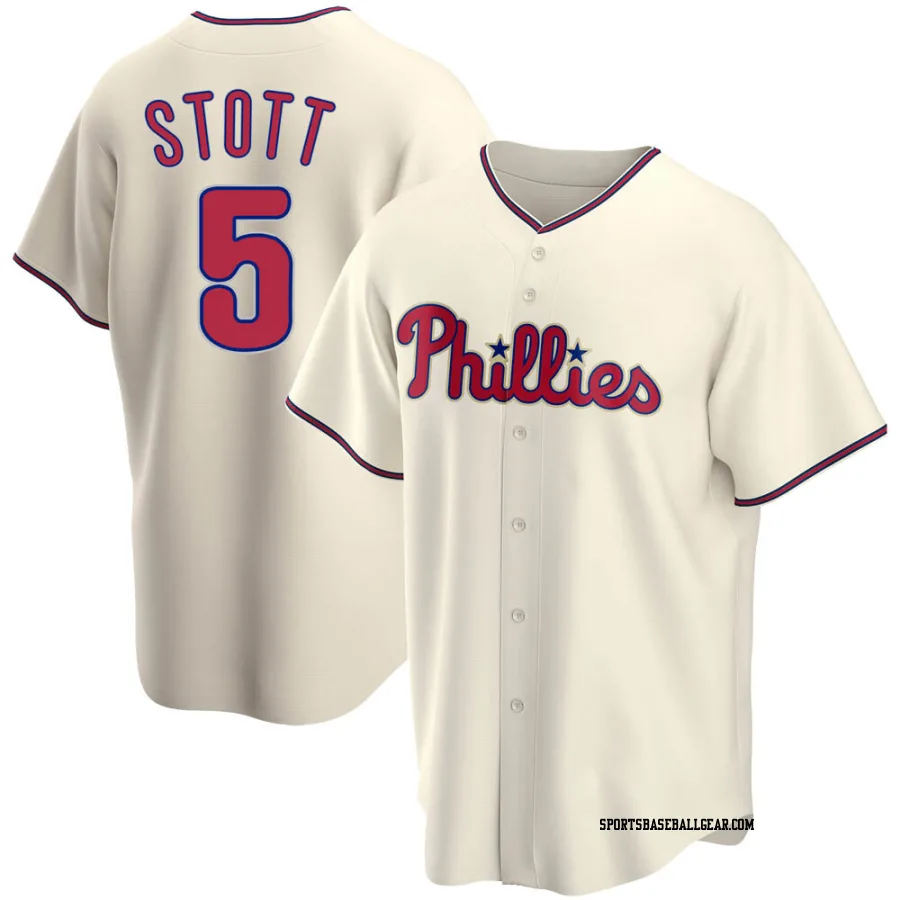 Bryson Stott Men's Philadelphia Phillies Cream Replica Alternate Jersey