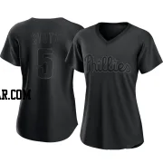 Bryson Stott Women's Philadelphia Phillies Black Authentic Pitch Fashion Jersey