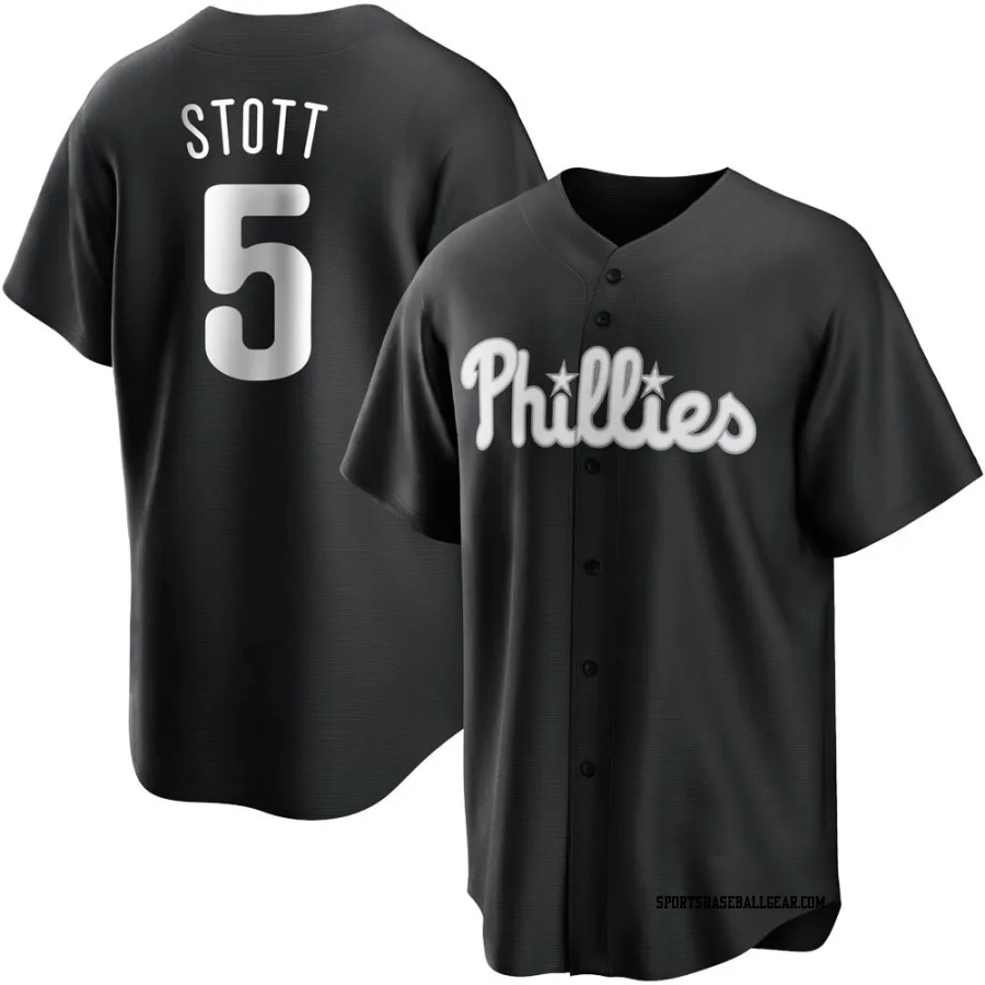 Bryson Stott Youth Philadelphia Phillies Black/White Replica Jersey