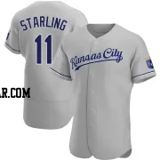 Bubba Starling Men's Kansas City Royals Gray Authentic Road Jersey