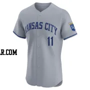 Bubba Starling Men's Kansas City Royals Gray Elite Road Jersey