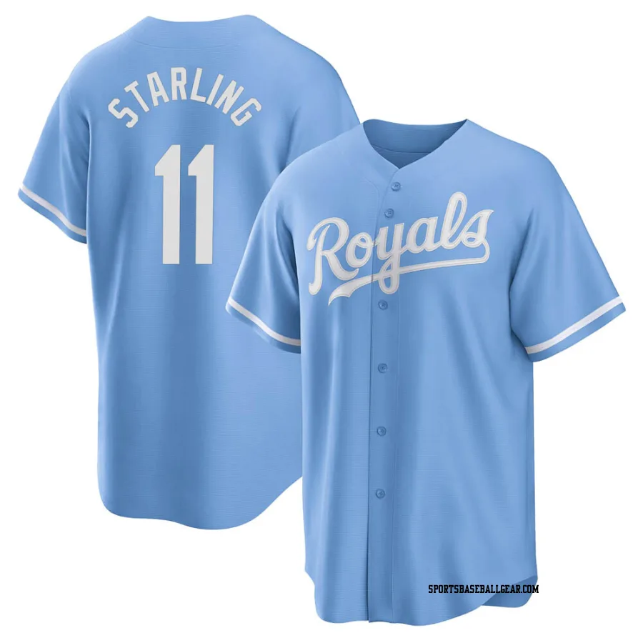 Bubba Starling Men's Kansas City Royals Light Blue Replica 2022 Alternate Jersey