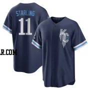 Bubba Starling Men's Kansas City Royals Navy Replica 2022 City Connect Jersey