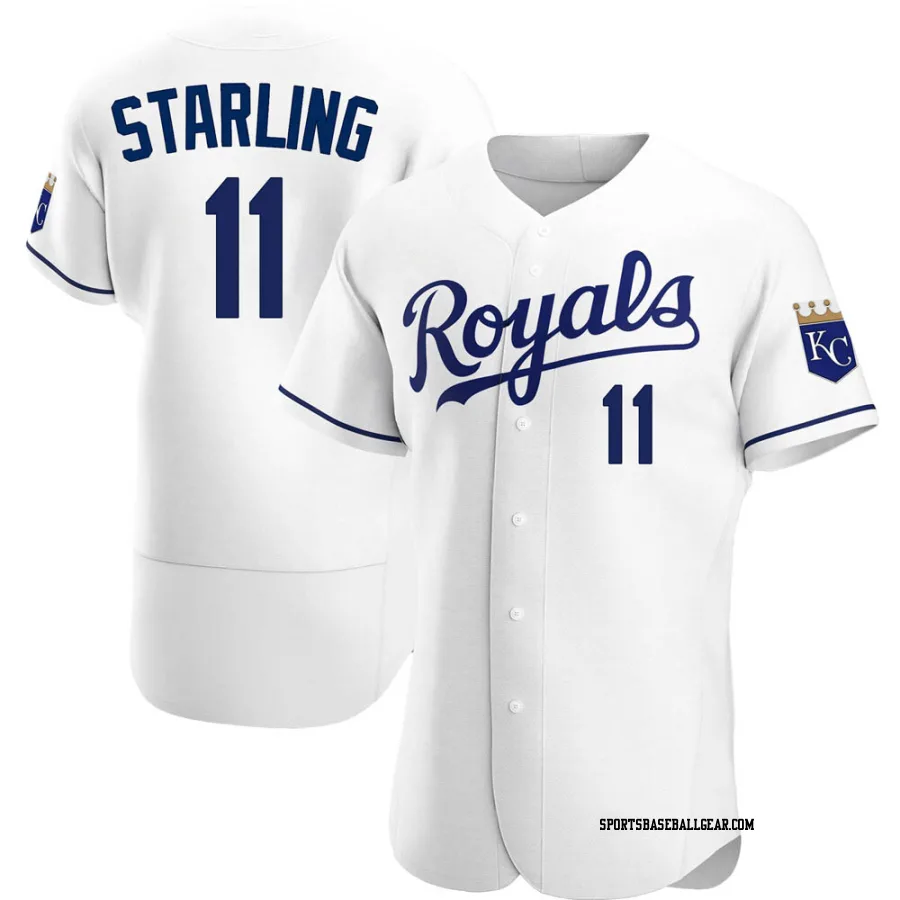 Bubba Starling Men's Kansas City Royals White Authentic Home Jersey