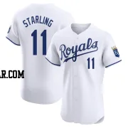 Bubba Starling Men's Kansas City Royals White Elite Home Jersey