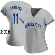 Bubba Starling Women's Kansas City Royals Gray Replica 2022 Road Jersey