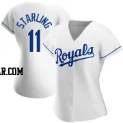 Bubba Starling Women's Kansas City Royals White Authentic Home Jersey