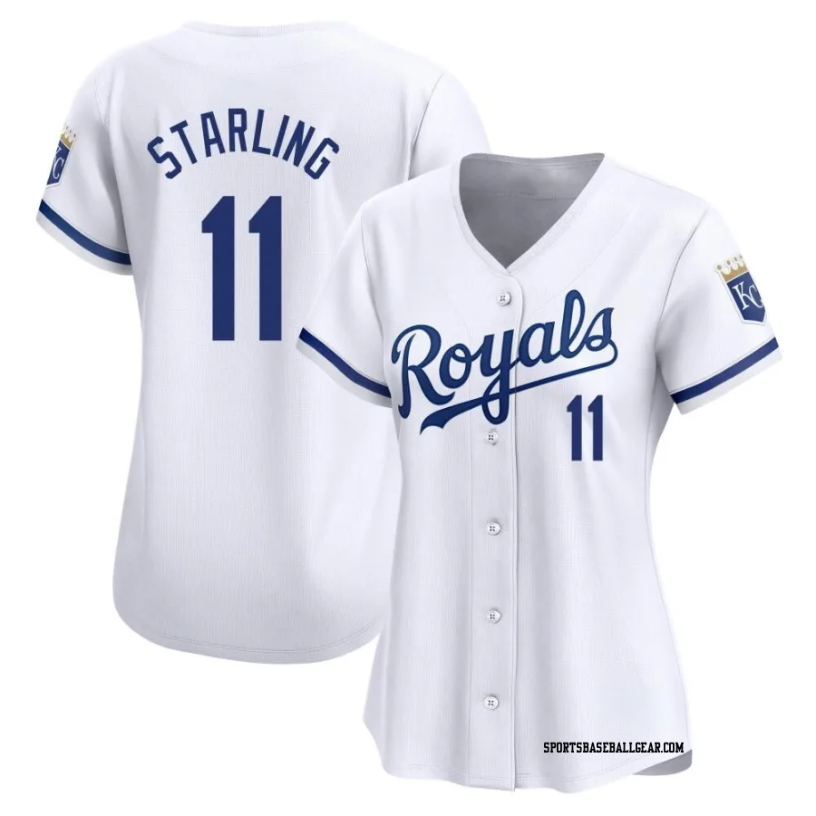 Bubba Starling Women's Kansas City Royals White Limited Home Jersey