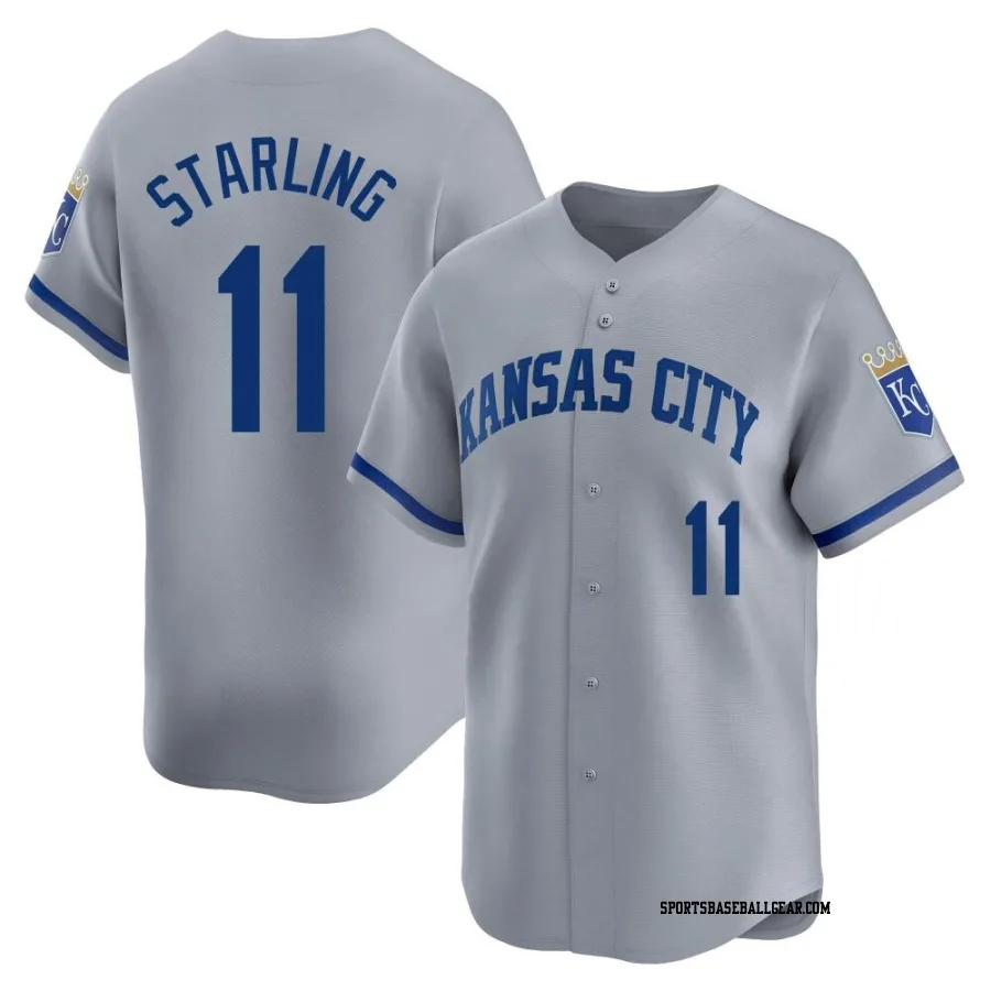 Bubba Starling Youth Kansas City Royals Gray Limited Away Jersey