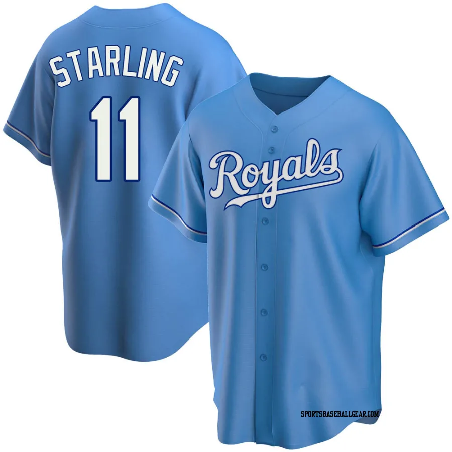 Bubba Starling Youth Kansas City Royals Light Blue Replica Alternate Jersey