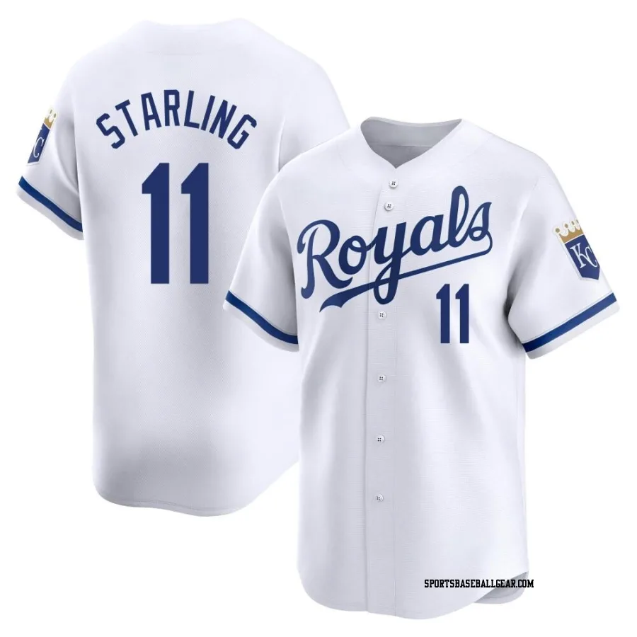 Bubba Starling Youth Kansas City Royals White Limited Home Jersey