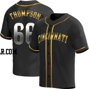 Bubba Thompson Men's Cincinnati Reds Black Golden Replica Alternate Jersey