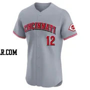 Bubba Thompson Men's Cincinnati Reds Gray Elite Road Jersey