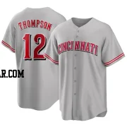 Bubba Thompson Men's Cincinnati Reds Gray Replica Road Jersey