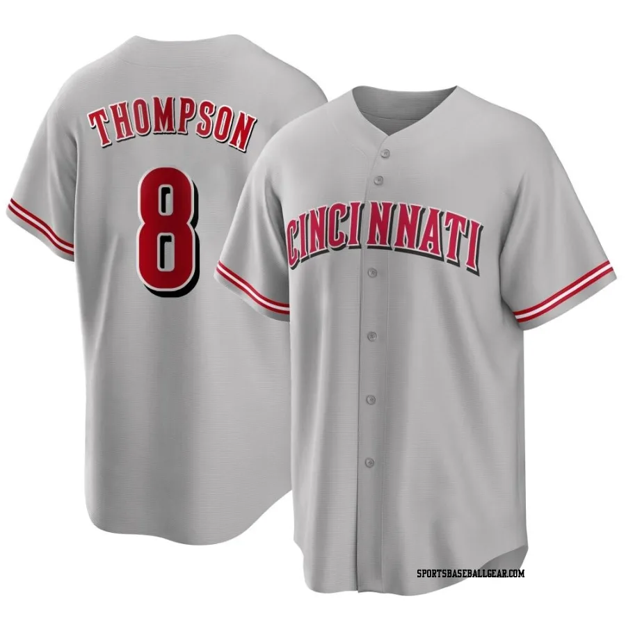 Bubba Thompson Men's Cincinnati Reds Gray Replica Road Jersey