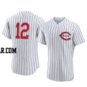 Bubba Thompson Men's Cincinnati Reds White Authentic 2022 Field Of Dreams Jersey