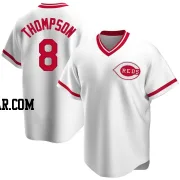 Bubba Thompson Men's Cincinnati Reds White Replica Home Cooperstown Collection Jersey