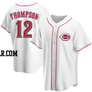 Bubba Thompson Men's Cincinnati Reds White Replica Home Jersey