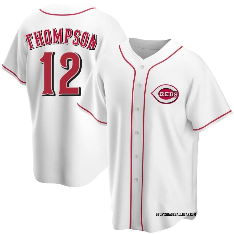 Bubba Thompson Men's Cincinnati Reds White Replica Home Jersey