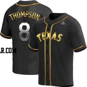 Bubba Thompson Men's Texas Rangers Black Golden Replica Alternate 2023 World Series Jersey