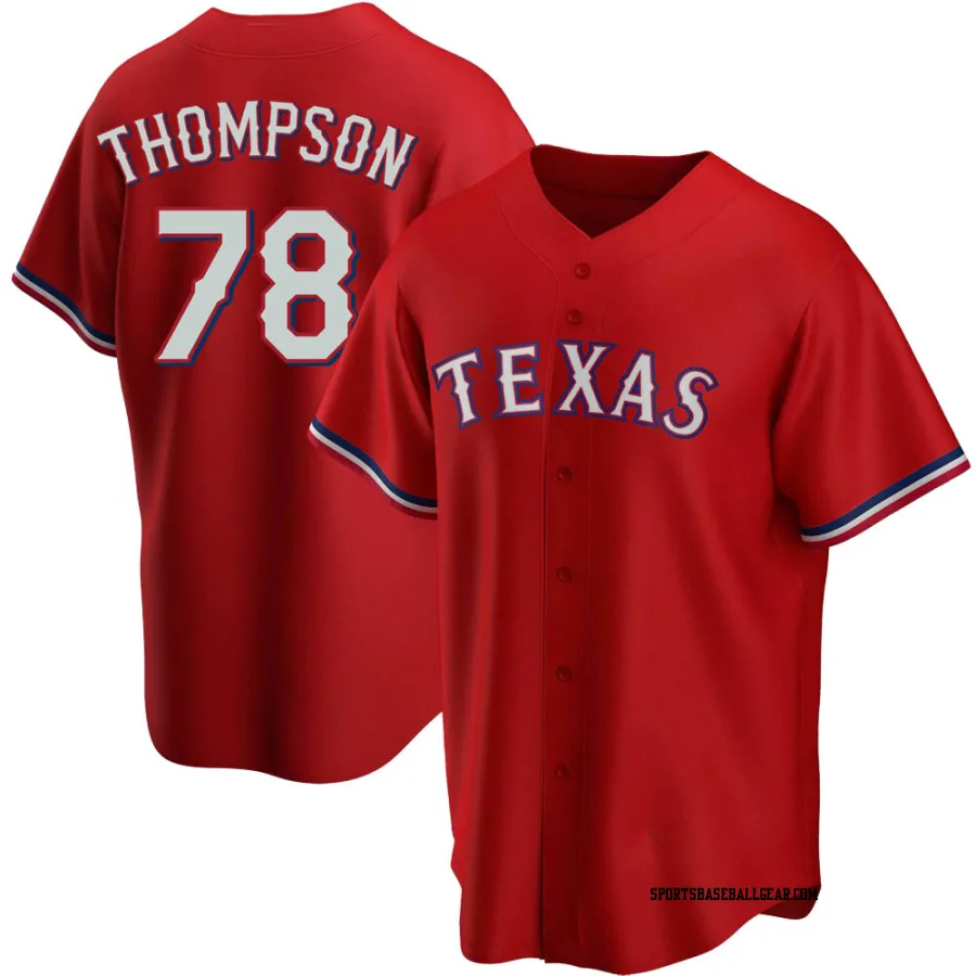 Bubba Thompson Men's Texas Rangers Red Replica Alternate Jersey