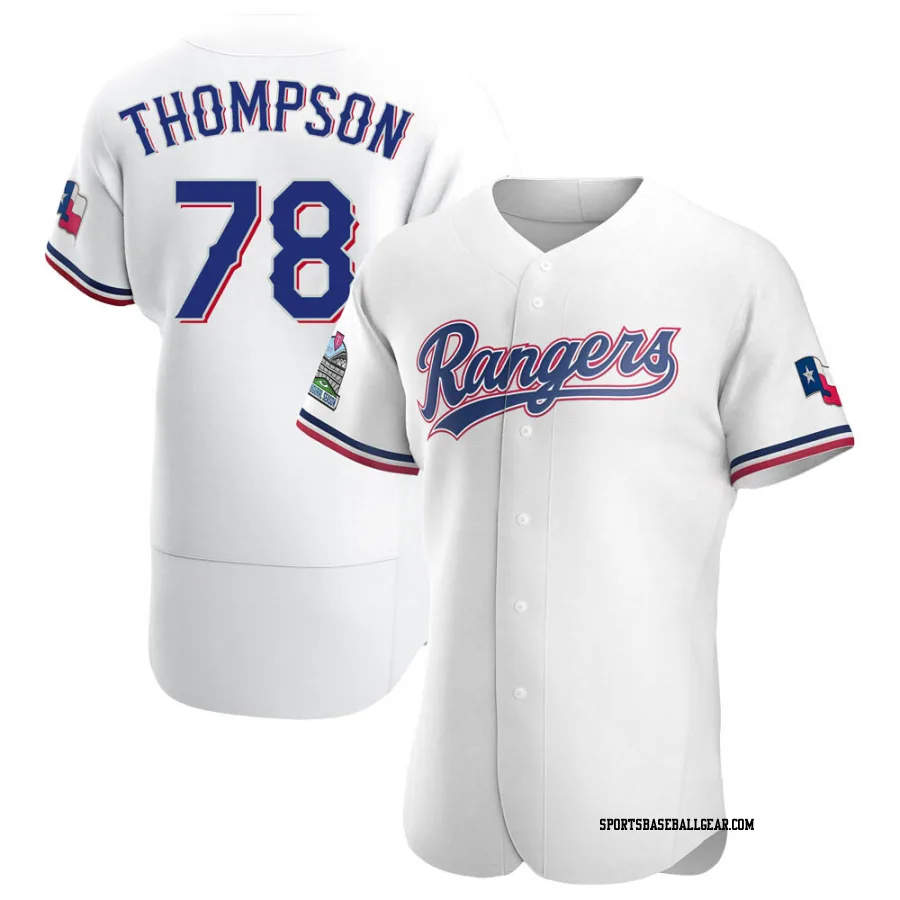 Bubba Thompson Men's Texas Rangers White Authentic Home Jersey